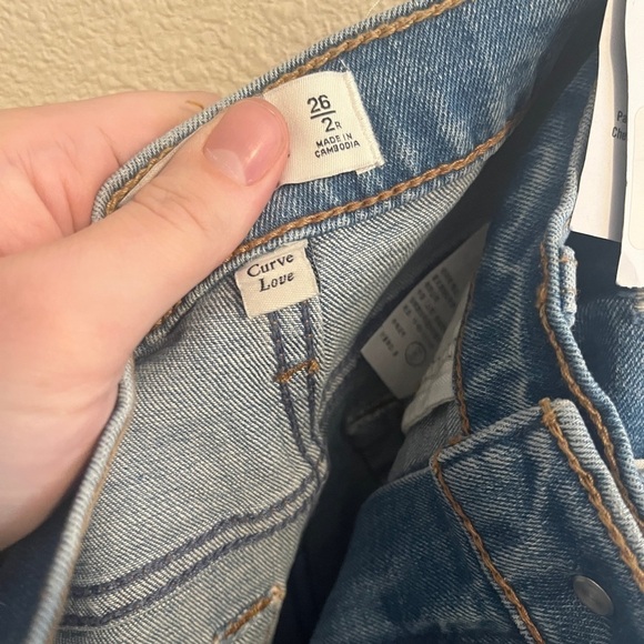 NWT Abercrombie & Fitch curve love ultra high rise ankle straight size 26 - Picture 3 of 5